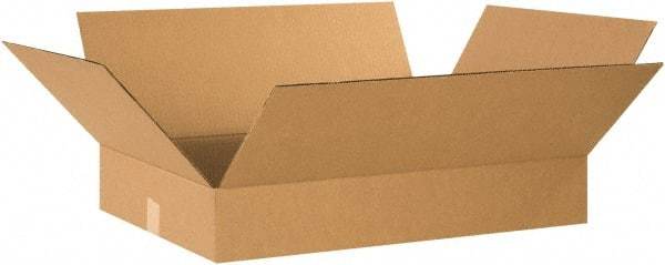 Made in USA - 18" Wide x 24" Long x 4" High Rectangle Corrugated Shipping Box - 1 Wall, Kraft (Color), 65 Lb Capacity - Americas Tooling