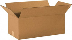 Made in USA - 10" Wide x 20" Long x 8" High Rectangle Corrugated Shipping Box - 1 Wall, Kraft (Color), 65 Lb Capacity - Americas Tooling