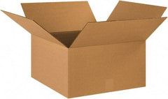 Made in USA - 18" Wide x 18" Long x 10" High Rectangle Corrugated Shipping Box - 1 Wall, Kraft (Color), 65 Lb Capacity - Americas Tooling