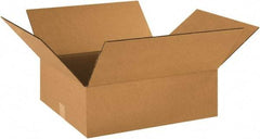 Made in USA - 16" Wide x 18" Long x 6" High Rectangle Corrugated Shipping Box - 1 Wall, Kraft (Color), 65 Lb Capacity - Americas Tooling