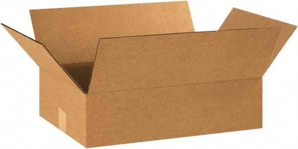 Made in USA - 13" Wide x 18" Long x 5" High Rectangle Corrugated Shipping Box - 1 Wall, Kraft (Color), 65 Lb Capacity - Americas Tooling