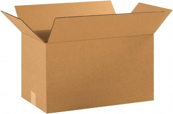 Made in USA - 10" Wide x 18" Long x 10" High Rectangle Corrugated Shipping Box - 1 Wall, Kraft (Color), 65 Lb Capacity - Americas Tooling