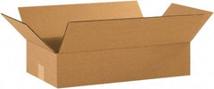 Made in USA - 10" Wide x 18" Long x 4" High Rectangle Corrugated Shipping Box - 1 Wall, Kraft (Color), 65 Lb Capacity - Americas Tooling