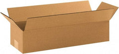 Made in USA - 6" Wide x 19" Long x 4" High Rectangle Corrugated Shipping Box - 1 Wall, Kraft (Color), 65 Lb Capacity - Americas Tooling