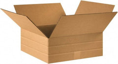 Made in USA - 16" Wide x 16" Long x 6" High Rectangle Multi-Depth Box - 1 Wall, Kraft (Color), 65 Lb Capacity - Americas Tooling