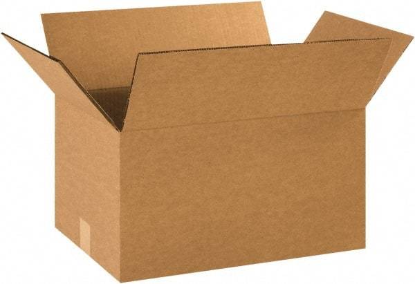 Made in USA - 12" Wide x 18" Long x 10" High Rectangle Heavy Duty Corrugated Box - 2 Walls, Kraft (Color), 100 Lb Capacity - Americas Tooling