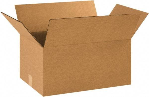 Made in USA - 12" Wide x 16" Long x 9" High Rectangle Corrugated Shipping Box - 1 Wall, Kraft (Color), 65 Lb Capacity - Americas Tooling