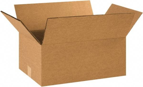 Made in USA - 12" Wide x 18" Long x 6" High Rectangle Heavy Duty Corrugated Box - 2 Walls, Kraft (Color), 100 Lb Capacity - Americas Tooling