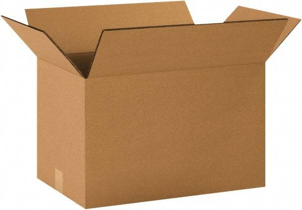 Made in USA - 14" Wide x 24" Long x 14" High Rectangle Heavy Duty Corrugated Box - 2 Walls, Kraft (Color), 100 Lb Capacity - Americas Tooling