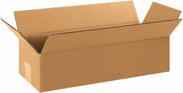 Made in USA - 6" Wide x 16" Long x 4" High Rectangle Corrugated Shipping Box - 1 Wall, Kraft (Color), 65 Lb Capacity - Americas Tooling