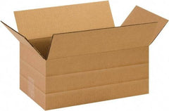 Made in USA - 8" Wide x 14" Long x 6" High Rectangle Multi-Depth Box - 1 Wall, Kraft (Color), 65 Lb Capacity - Americas Tooling