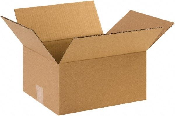 Made in USA - 10" Wide x 12" Long x 6" High Rectangle Corrugated Shipping Box - 1 Wall, Kraft (Color), 65 Lb Capacity - Americas Tooling