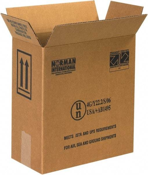 Made in USA - 6" Wide x 12" Long x 12-3/4" High Rectangle Corrugated Shipping Box - 1 Wall, Kraft (Color), 95 Lb Capacity - Americas Tooling