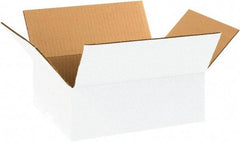 Made in USA - 8-3/4" Wide x 11-1/4" Long x 4" High Rectangle Corrugated Shipping Box - 1 Wall, White, 65 Lb Capacity - Americas Tooling