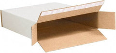 Made in USA - 2" Wide x 11-1/8" Long x 8-3/4" High Rectangle Corrugated Shipping Box - 1 Wall, White, 65 Lb Capacity - Americas Tooling