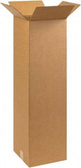 Made in USA - 10" Wide x 10" Long x 36" High Rectangle Corrugated Shipping Box - 1 Wall, Kraft (Color), 65 Lb Capacity - Americas Tooling