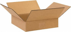 Made in USA - 10" Wide x 10" Long x 2" High Rectangle Corrugated Shipping Box - 1 Wall, Kraft (Color), 65 Lb Capacity - Americas Tooling