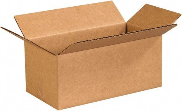 Made in USA - 6" Wide x 12" Long x 5" High Rectangle Corrugated Shipping Box - 1 Wall, Kraft (Color), 65 Lb Capacity - Americas Tooling