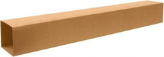 Made in USA - 12" Wide x 12" Long x 72" High Rectangle Telescoping Box - 1 Wall, Kraft (Color), 65 Lb Capacity - Americas Tooling