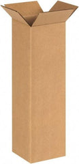 Made in USA - 6" Wide x 6" Long x 20" High Rectangle Corrugated Shipping Box - 1 Wall, Kraft (Color), 65 Lb Capacity - Americas Tooling