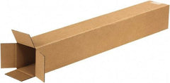 Made in USA - 4" Wide x 4" Long x 28" High Rectangle Corrugated Shipping Box - 1 Wall, Kraft (Color), 65 Lb Capacity - Americas Tooling