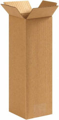 Made in USA - 5" Wide x 5" Long x 12" High Rectangle Corrugated Shipping Box - 1 Wall, Kraft (Color), 65 Lb Capacity - Americas Tooling