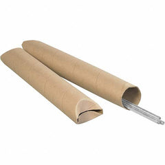 Made in USA - 3" Diam x 20" Long Round Crimped End Mailing Tubes - 1 Wall, Kraft (Color) - Americas Tooling