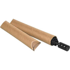 Made in USA - 2-1/2" Diam x 20" Long Round Crimped End Mailing Tubes - 1 Wall, Kraft (Color) - Americas Tooling