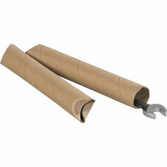 Made in USA - 1-1/2" Diam x 15" Long Round Crimped End Mailing Tubes - 1 Wall, Kraft (Color) - Americas Tooling