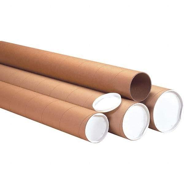 Made in USA - 3" Diam x 60" Long Round Heavy Duty Mailing Tubes - 1 Wall, Kraft (Color) - Americas Tooling