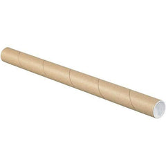 Made in USA - 1-1/2" Diam x 18" Long Round Kraft Mailing Tubes - 1 Wall, Kraft (Color) - Americas Tooling