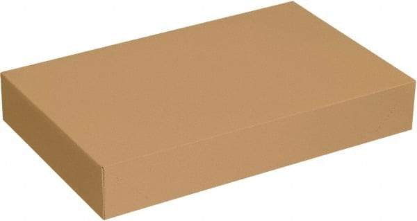 Made in USA - 14" Wide x 24" Long x 4" High Rectangle Chipboard Box - 1 Wall, Kraft (Color) - Americas Tooling