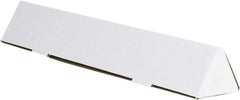 Made in USA - 2" Diam x 30" Long Corrugated Triangular Mailing Tube - 1 Wall, White - Americas Tooling