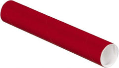 Made in USA - 2" Diam x 12" Long Round Colored Mailing Tubes - 1 Wall, Red - Americas Tooling