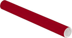 Made in USA - 2" Diam x 18" Long Round Colored Mailing Tubes - 1 Wall, Red - Americas Tooling