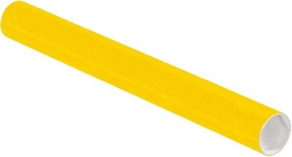 Made in USA - 2" Diam x 18" Long Round Colored Mailing Tubes - 1 Wall, Yellow - Americas Tooling