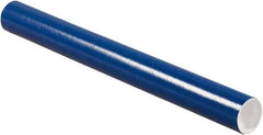 Made in USA - 2" Diam x 20" Long Round Colored Mailing Tubes - 1 Wall, Blue - Americas Tooling