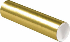 Made in USA - 3" Diam x 12" Long Round Colored Mailing Tubes - 1 Wall, Gold - Americas Tooling