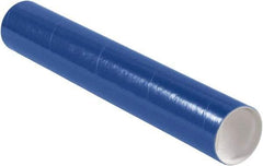 Made in USA - 3" Diam x 18" Long Round Colored Mailing Tubes - 1 Wall, Blue - Americas Tooling