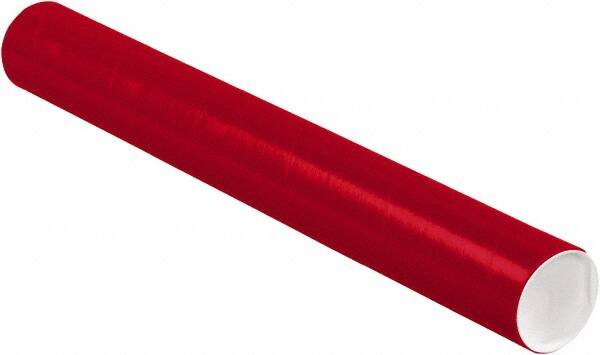 Made in USA - 3" Diam x 24" Long Round Colored Mailing Tubes - 1 Wall, Red - Americas Tooling