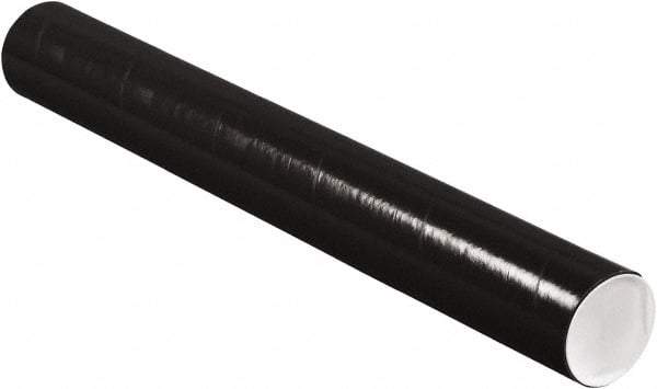 Made in USA - 3" Diam x 24" Long Round Colored Mailing Tubes - 1 Wall, Black - Americas Tooling