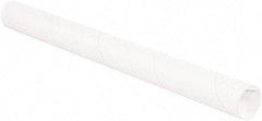 Made in USA - 2" Diam x 12" Long Round White Mailing Tubes - 1 Wall, White - Americas Tooling