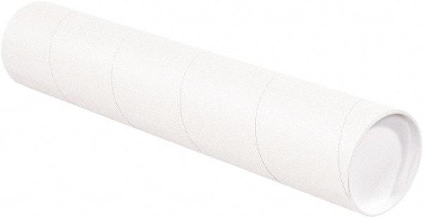 Made in USA - 4" Diam x 12" Long Round White Mailing Tubes - 1 Wall, White - Americas Tooling