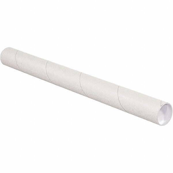 Made in USA - 2-1/2" Diam x 30" Long Round White Mailing Tubes - 1 Wall, White - Americas Tooling