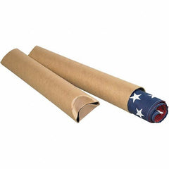 Made in USA - 4" Diam x 15" Long Round Crimped End Mailing Tubes - 1 Wall, Kraft (Color) - Americas Tooling