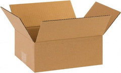 Made in USA - 9" Wide x 10" Long x 4" High Rectangle Corrugated Shipping Box - 1 Wall, Kraft (Color), 65 Lb Capacity - Americas Tooling