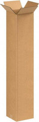 Made in USA - 8" Wide x 8" Long x 40" High Rectangle Corrugated Shipping Box - 1 Wall, Kraft (Color), 65 Lb Capacity - Americas Tooling