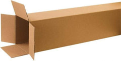 Made in USA - 12" Wide x 12" Long x 72" High Rectangle Corrugated Shipping Box - 1 Wall, Kraft (Color), 65 Lb Capacity - Americas Tooling