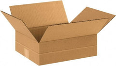 Made in USA - 10" Wide x 12" Long x 4" High Rectangle Multi-Depth Box - 1 Wall, Kraft (Color), 65 Lb Capacity - Americas Tooling