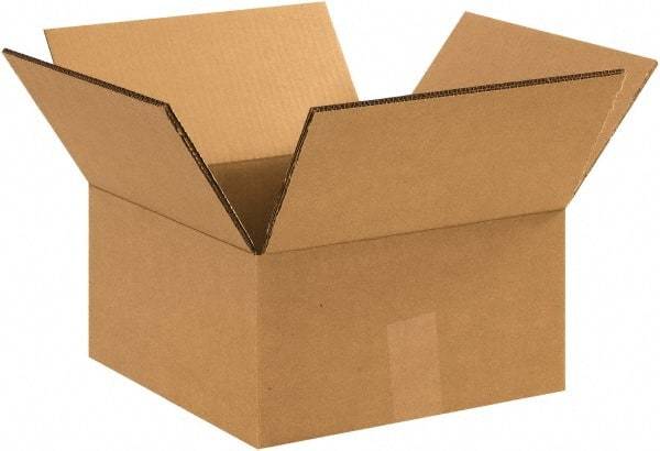 Made in USA - 12" Wide x 12" Long x 6" High Rectangle Heavy Duty Corrugated Box - 2 Walls, Kraft (Color), 100 Lb Capacity - Americas Tooling